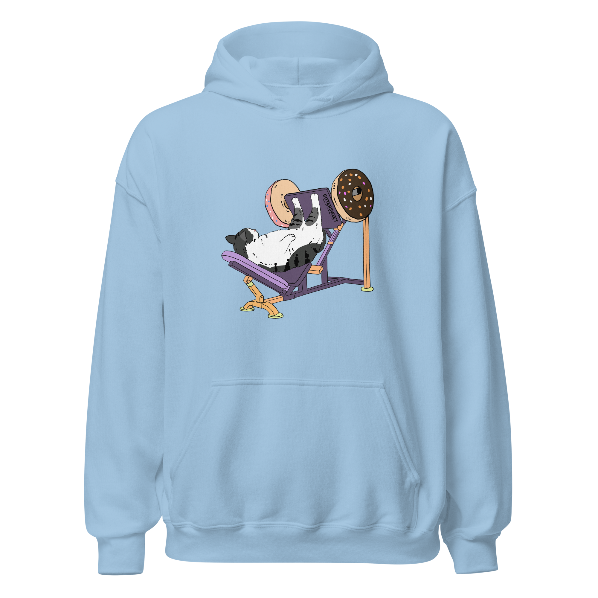 Leg day fleeced ultra soft hoodie,Cat gym funny graphic hoodies