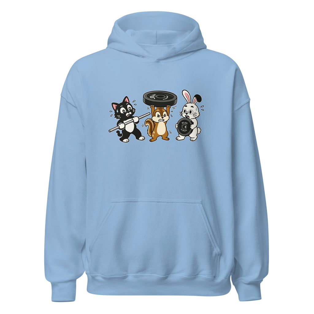 Lightweight Unisex Gym Hoodie | Weightlifting Animals