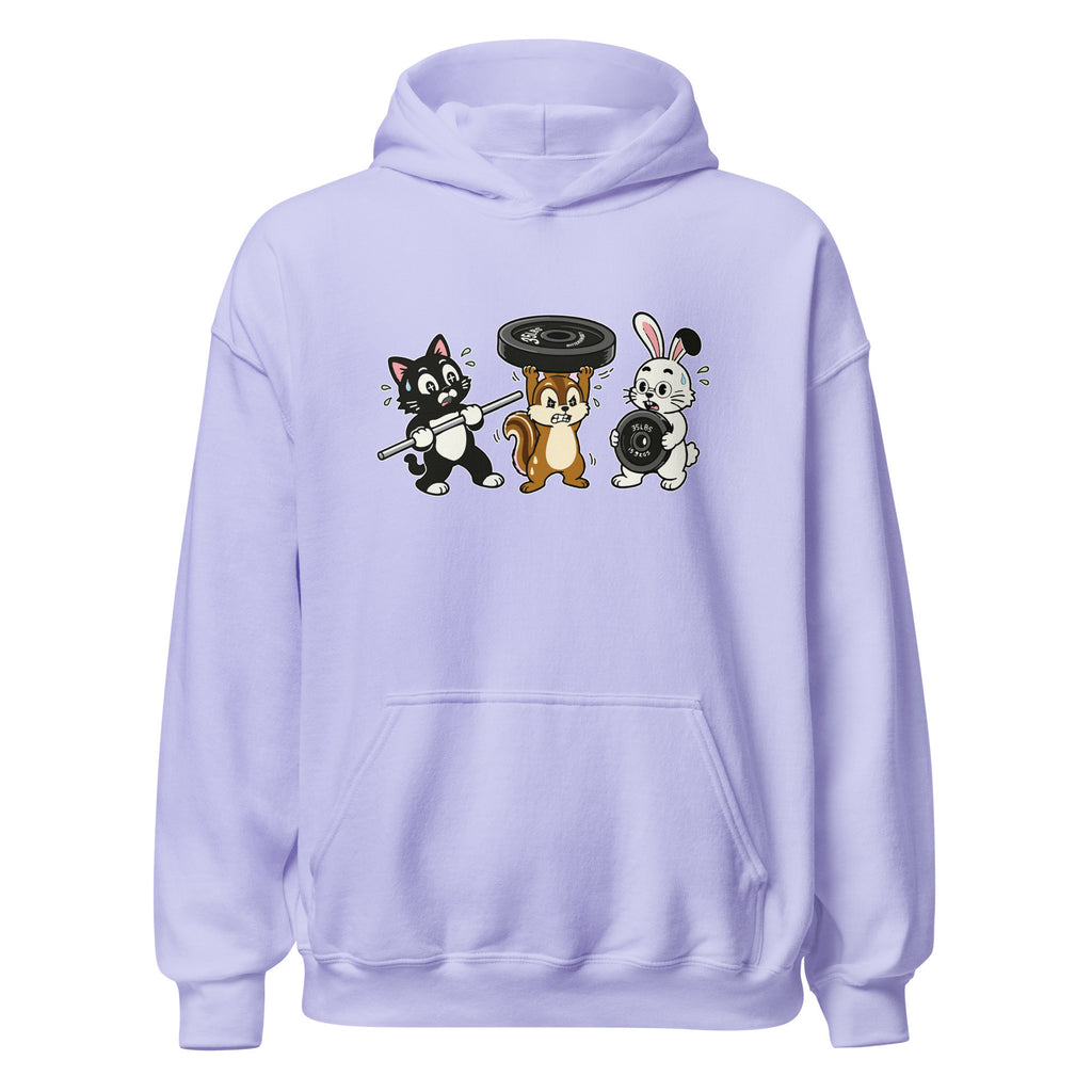 Lightweight Unisex Gym Hoodie | Weightlifting Animals