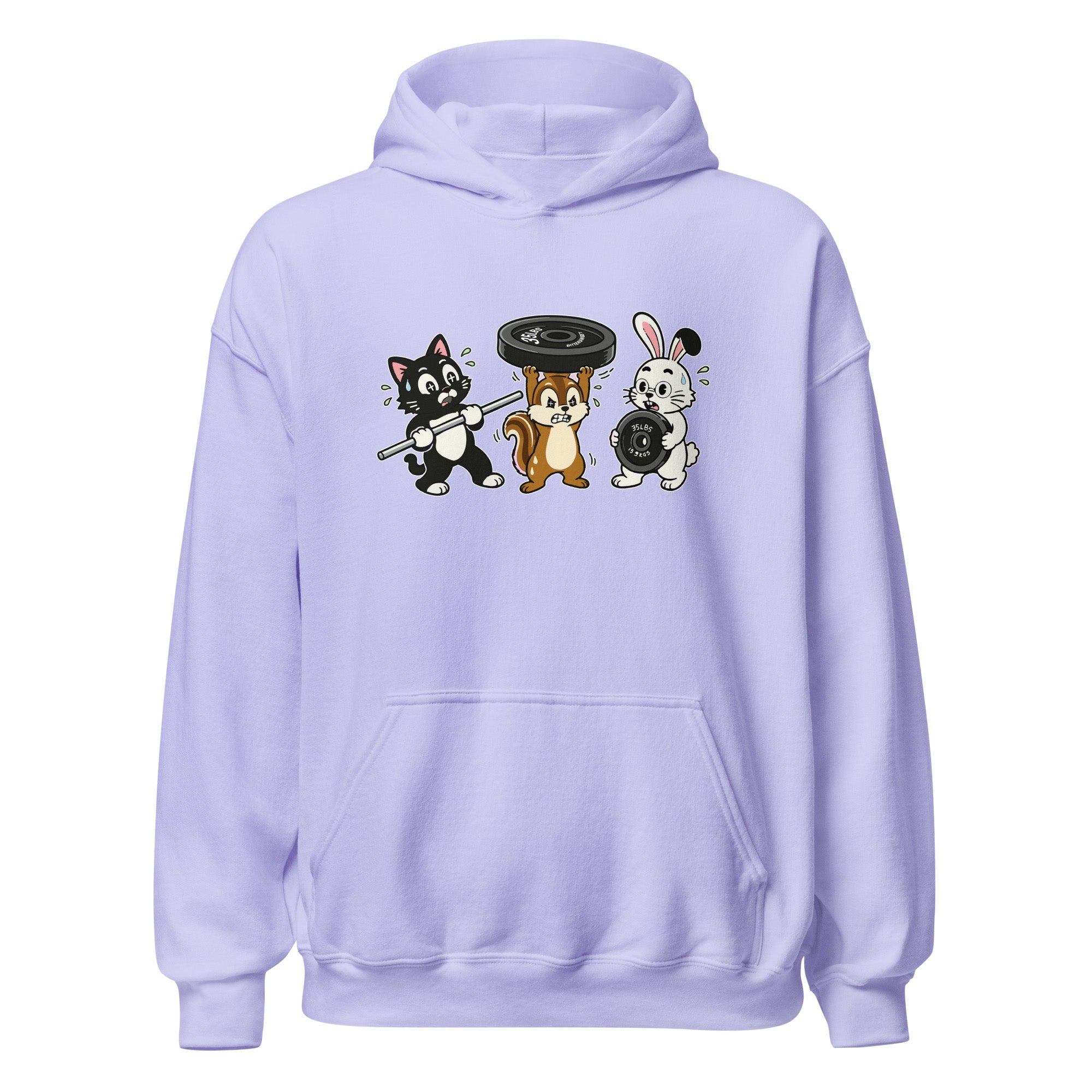 Lightweight Unisex Gym Hoodie | Weightlifting Animals