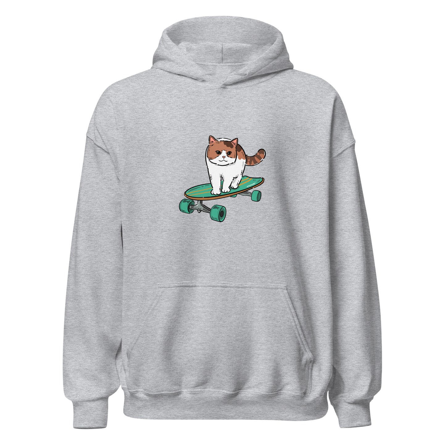 Skate board Cat funny graphic printed hoodies