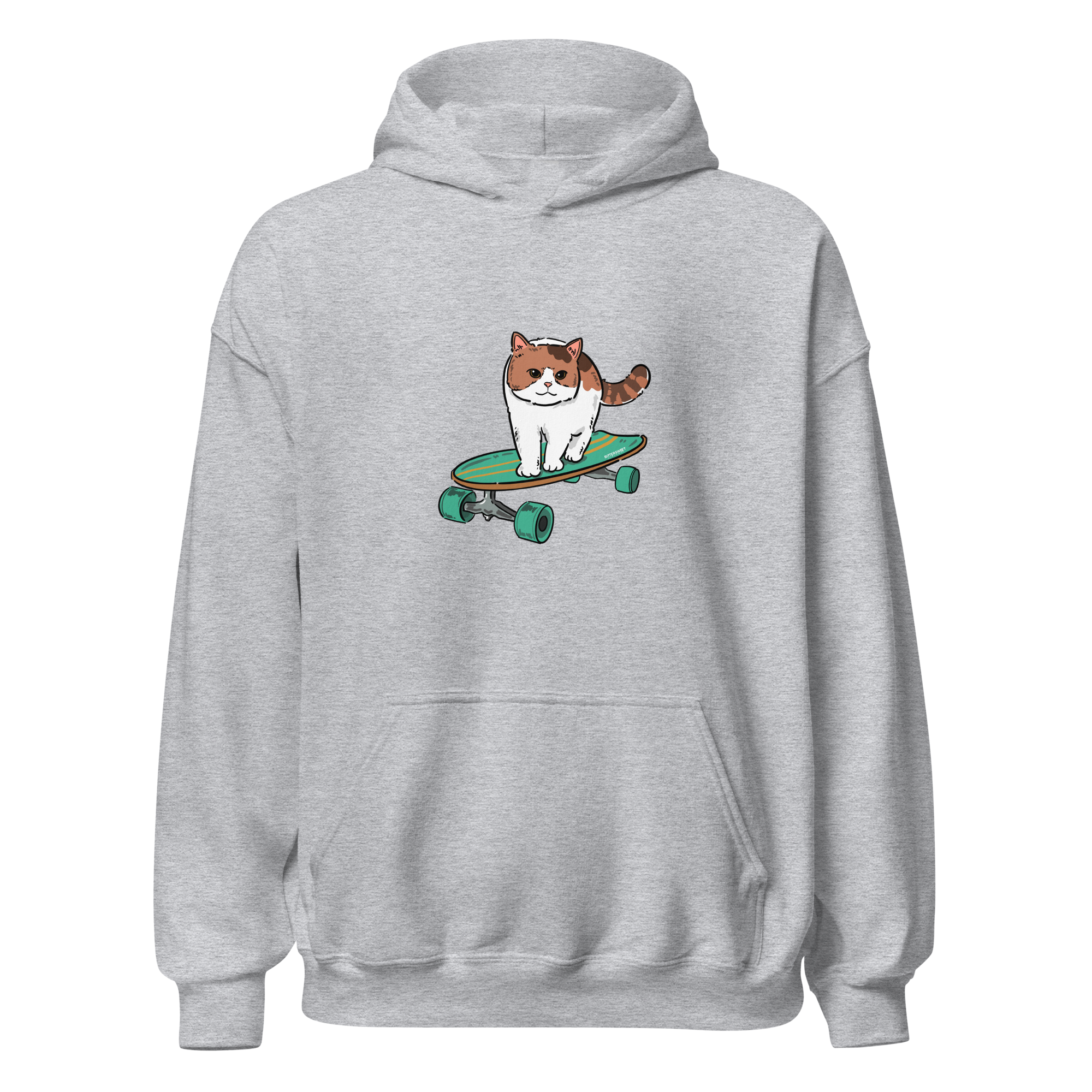 Skate board Cat funny graphic printed hoodies