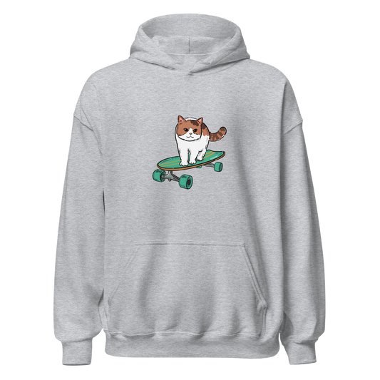 Skate board Cat funny graphic printed hoodies