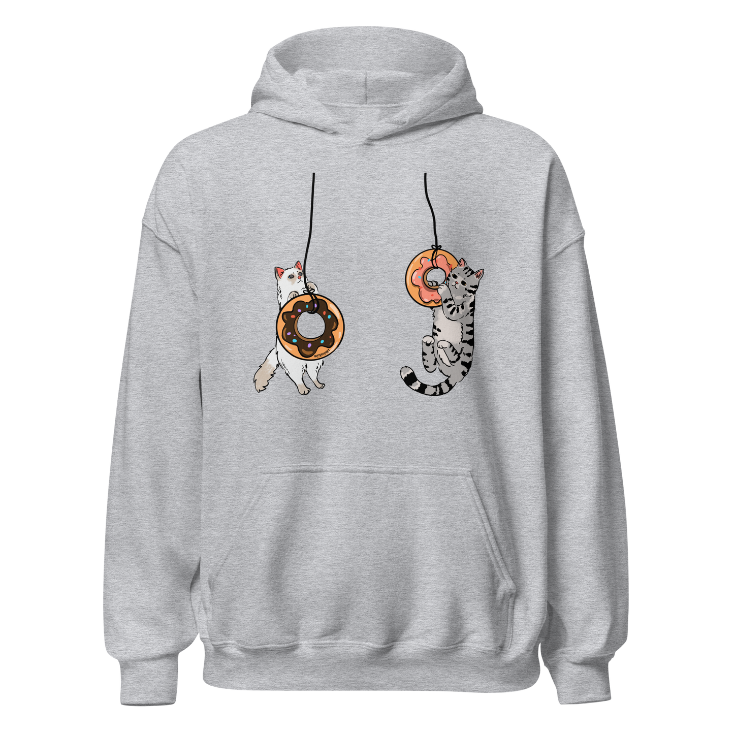 Donut cat graphic printed Hoodies