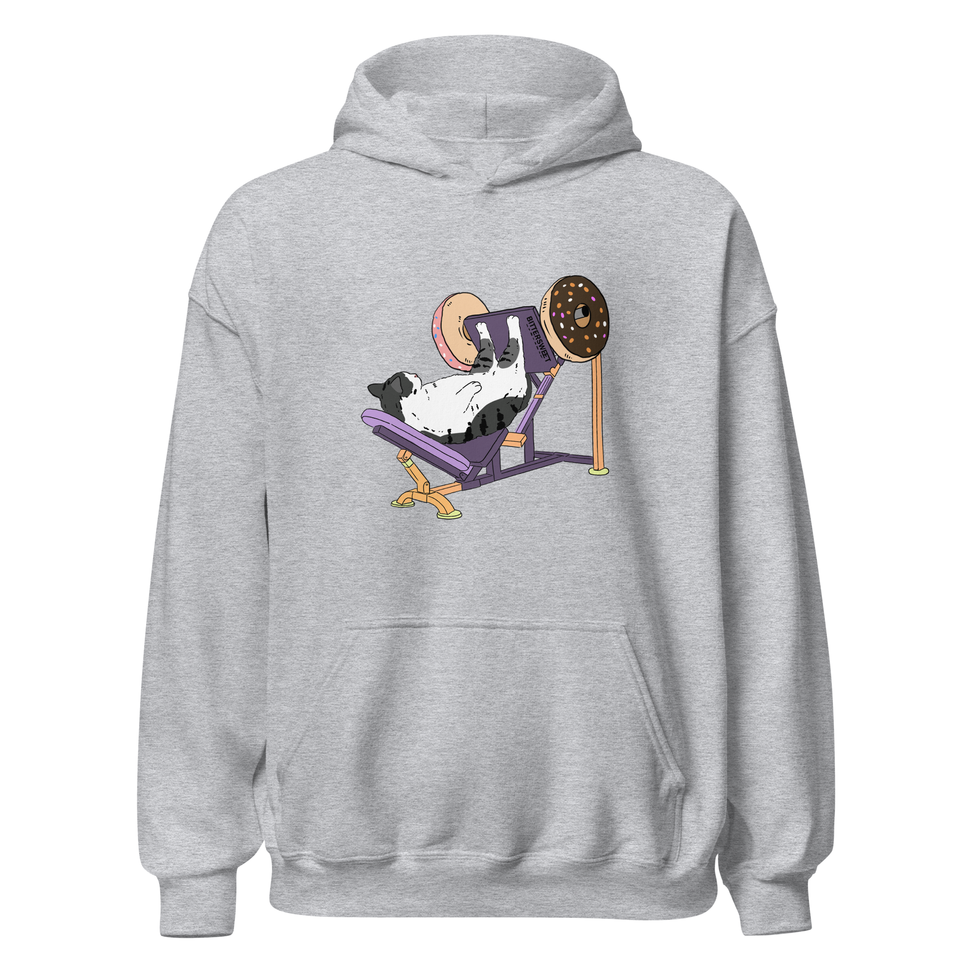 Leg day fleeced ultra soft hoodie,Cat gym funny graphic hoodies