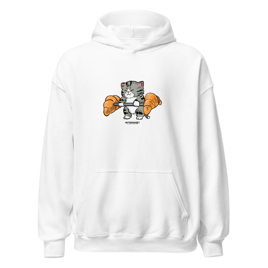 Croissant ultra soft heavyweight hoodie. Cat funny graphic hoodies