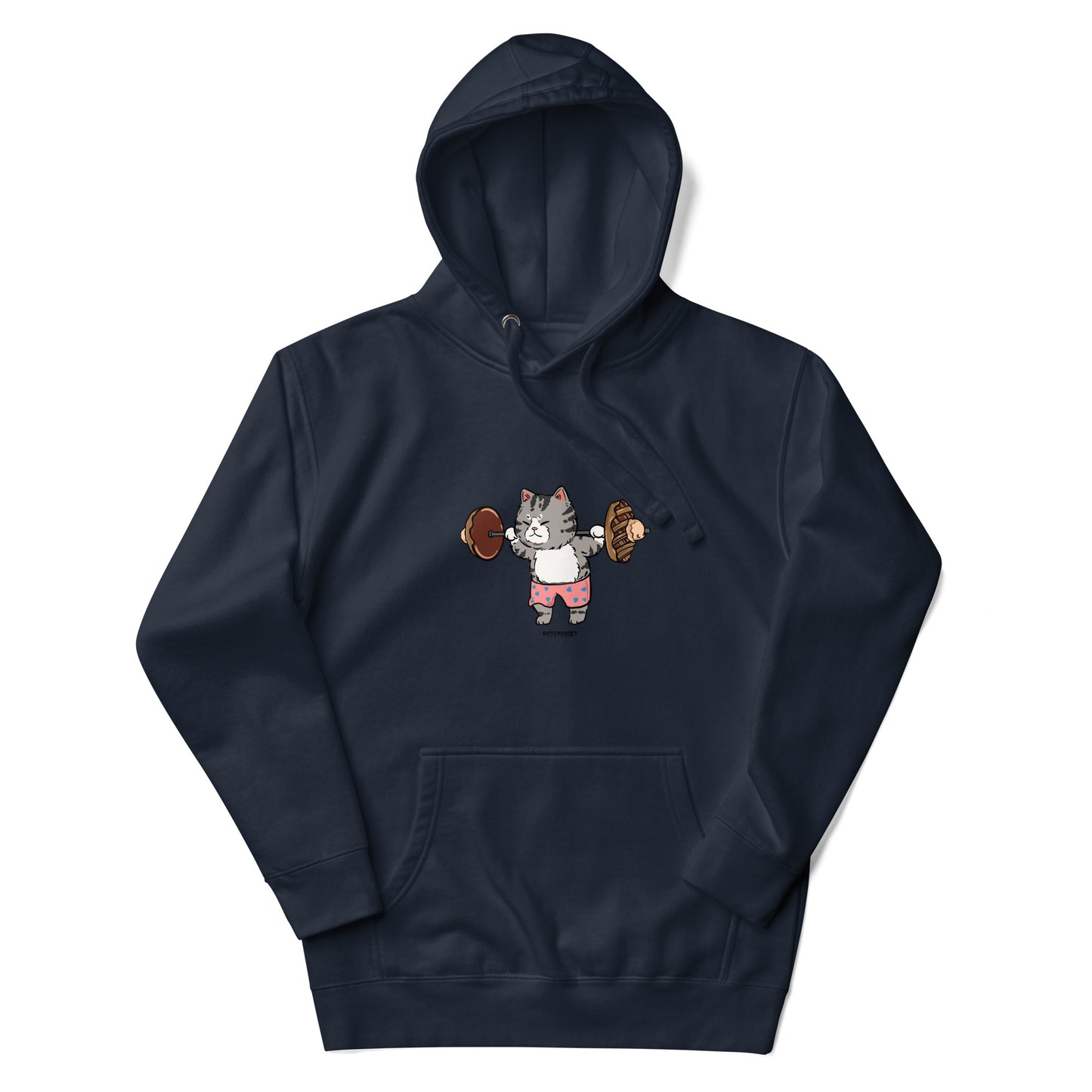 Funny cat graphic heavyweight Gym Hoodie