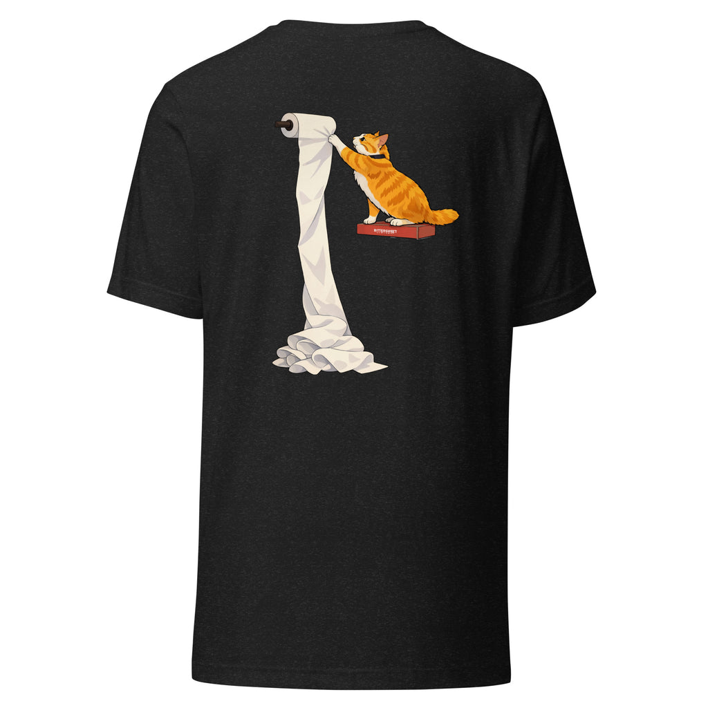 Funny Cat Graphic Tee – Orange Cat Graphic Printed T-Shirts, Comfort Heavy Cotton Cool T-Shirts