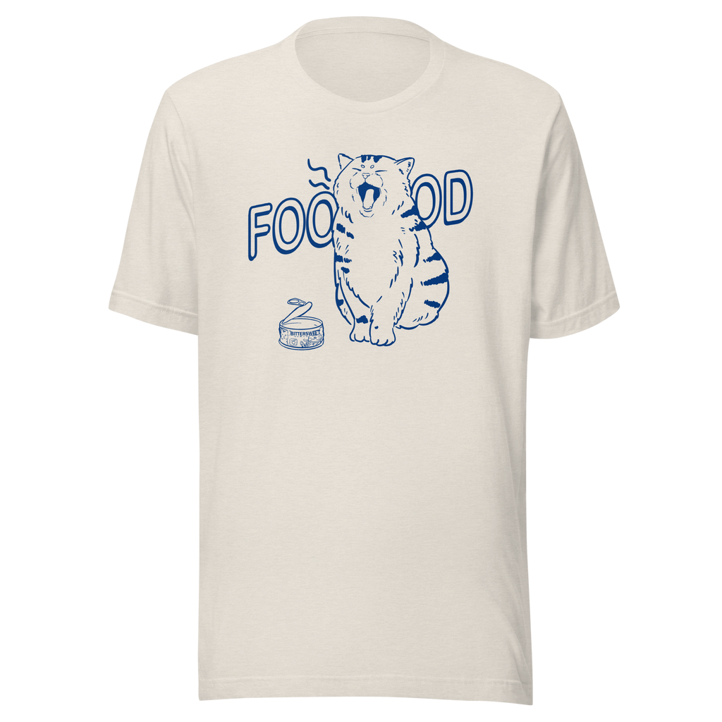 Food needed funny cat Heavyweight Cotton Tee, Cat graphic tees