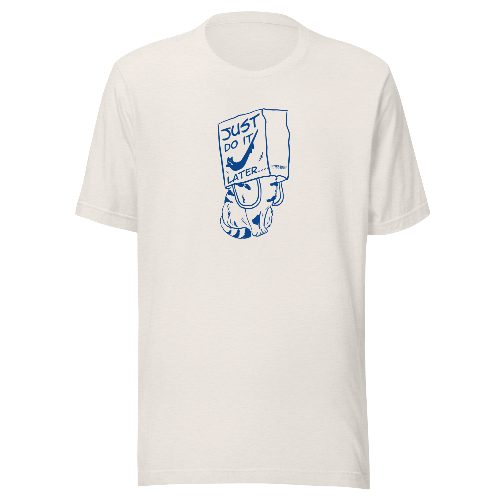 Just do it later funny cat Heavyweight Cotton Tee, Cat graphic tees