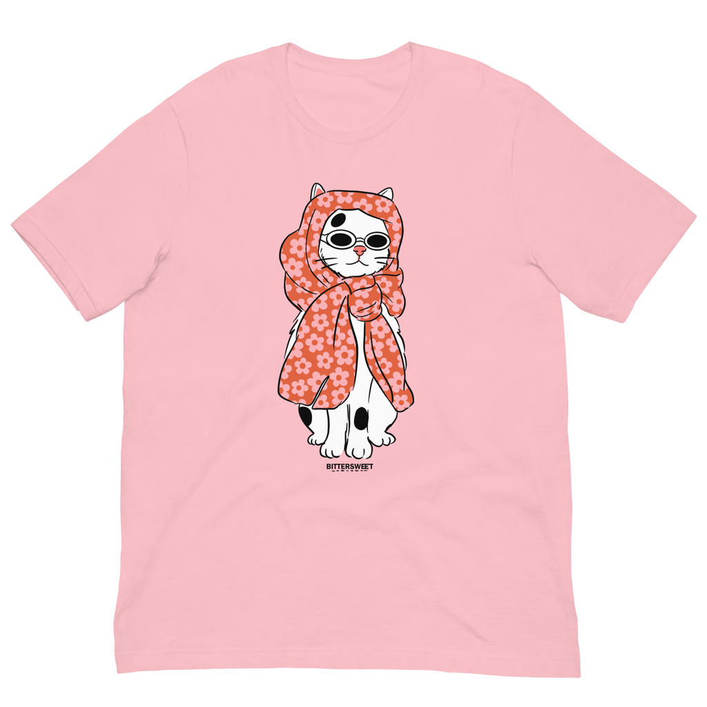 Pink Barbie Cat Graphic T-shirt