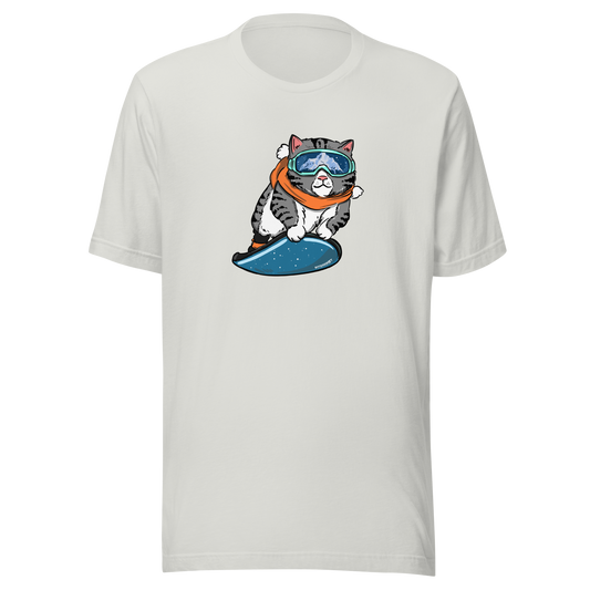Snow day heavy weight，funny cat graphic tees