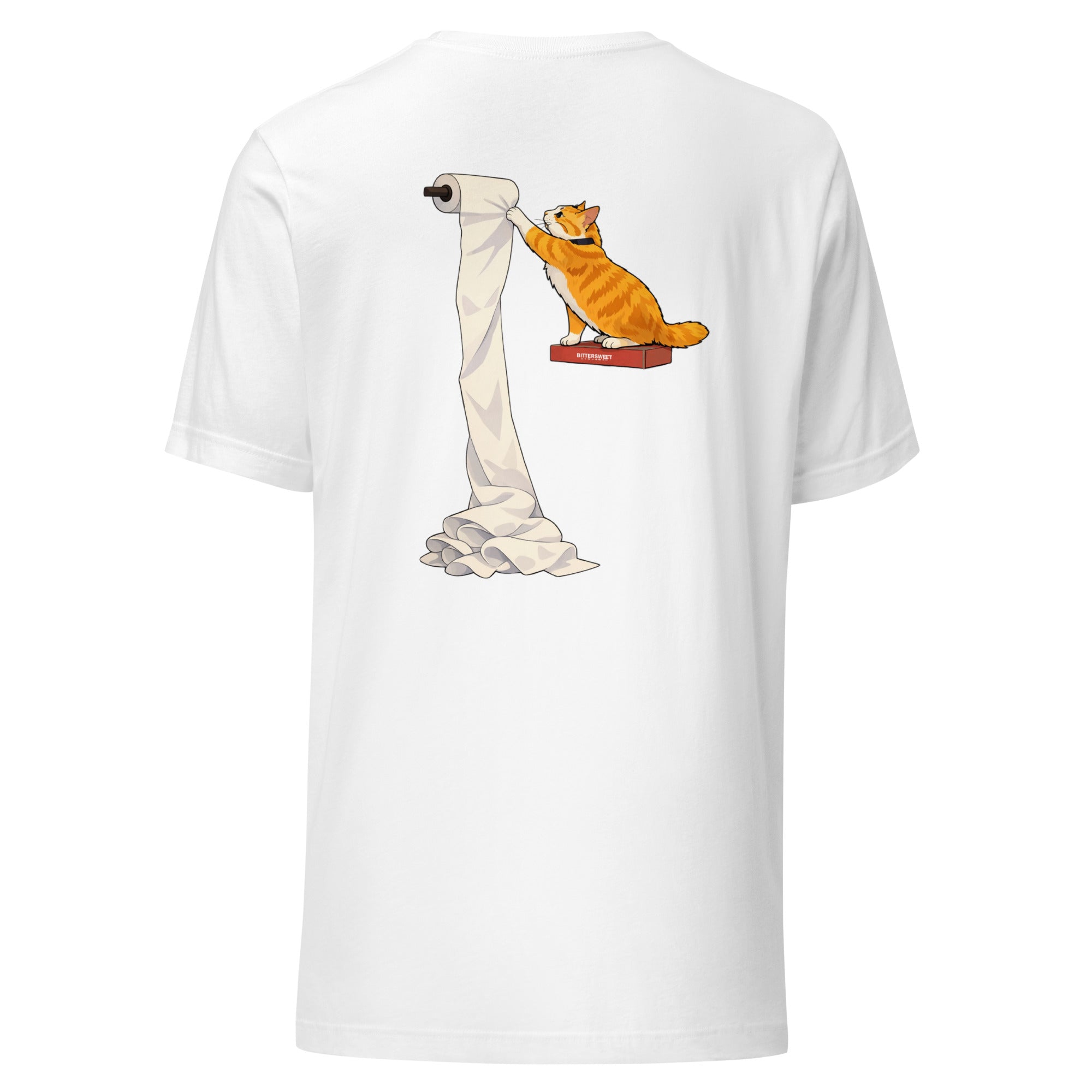 Funny Cat Graphic Tee – Orange Cat Graphic Printed T-Shirts, Comfort Heavy Cotton Cool T-Shirts