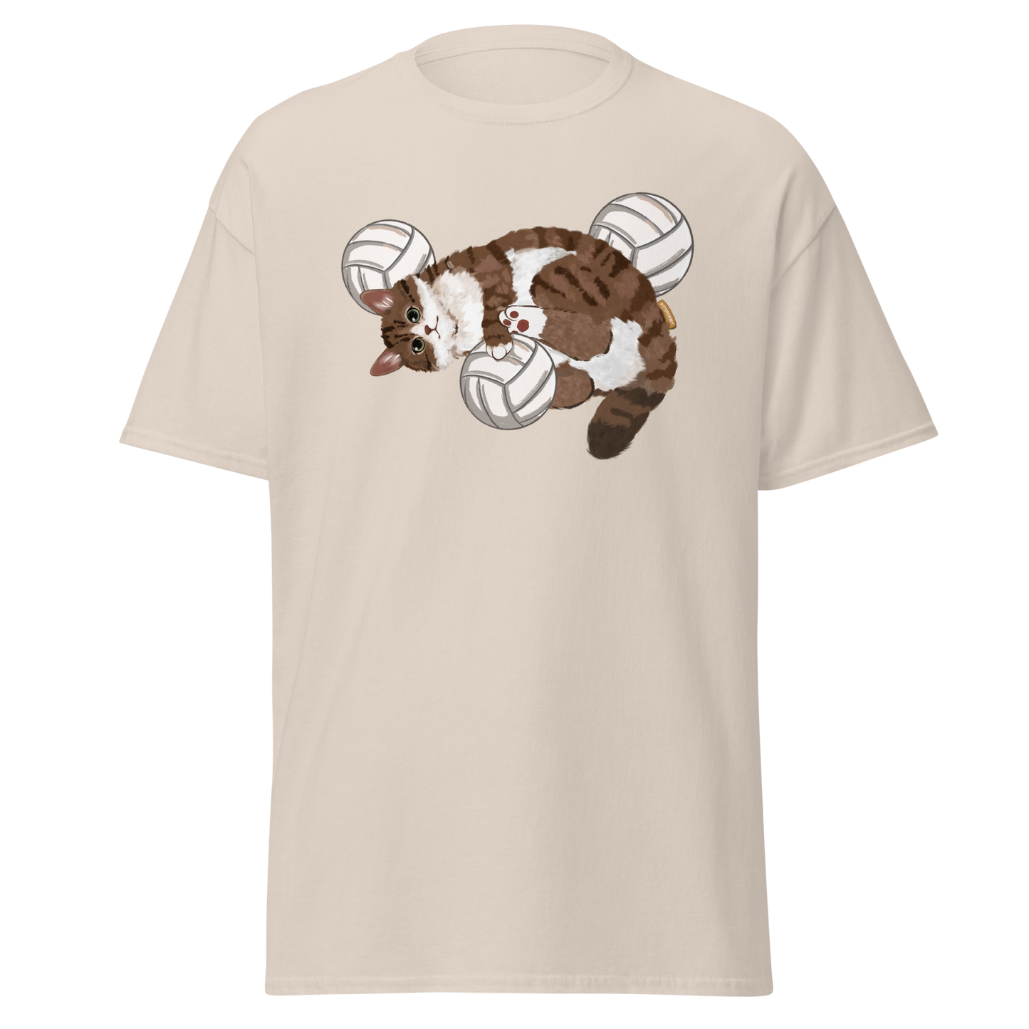 volley-cat-vintage-graphic-tee-natural-front-bittersweet-illustration