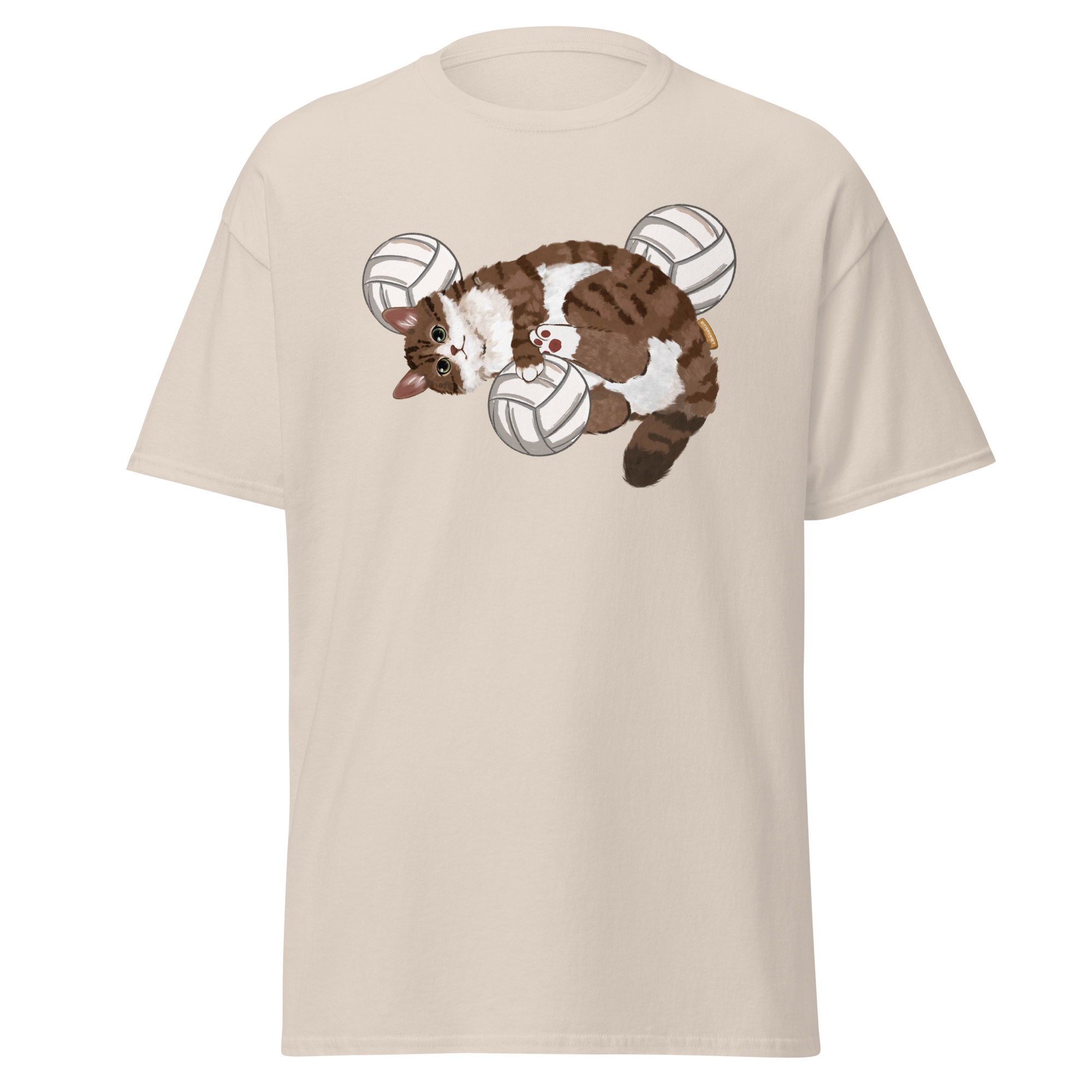 volley-cat-vintage-graphic-tee-natural-front-bittersweet-illustration