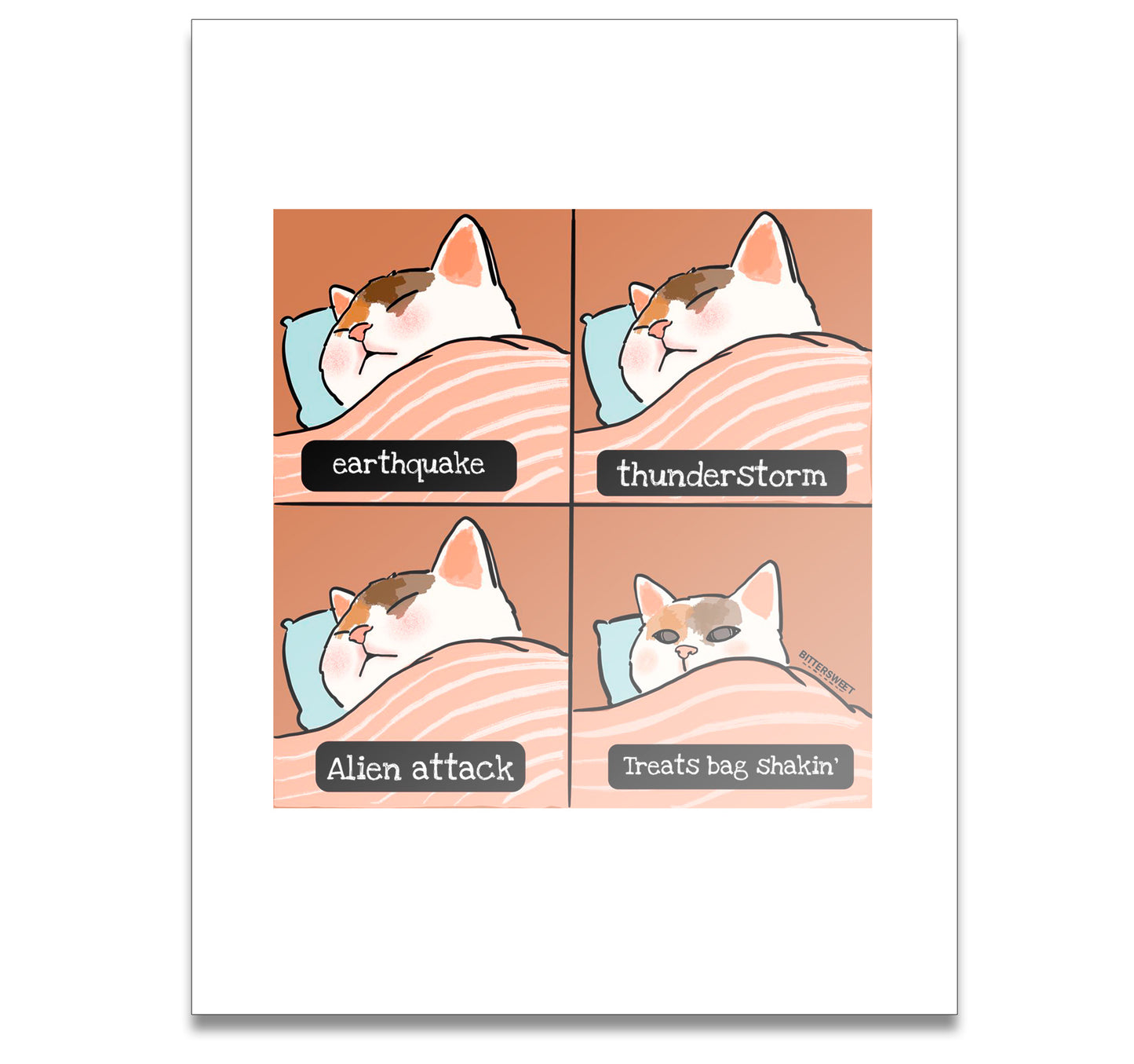 Cats be like - art print, postcard, cat graphic prints