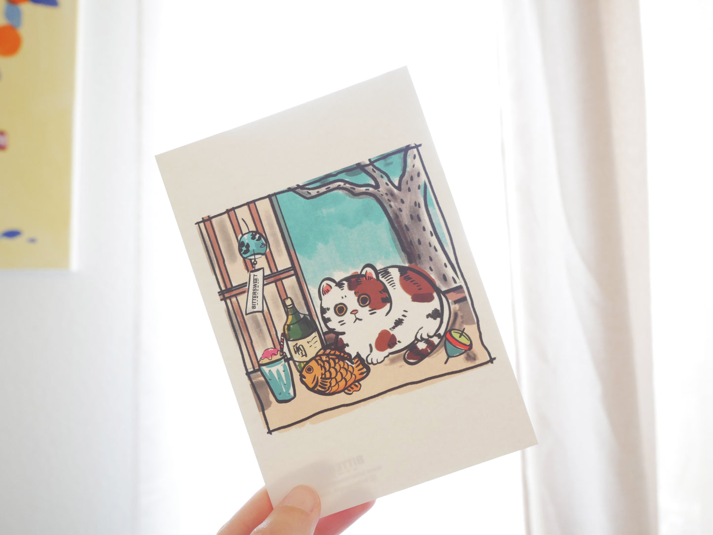 Relaxing Sunday - art print, postcard, cat graphic prints