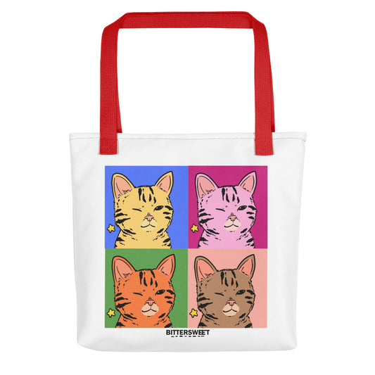 Modern art generation kitty tote bag