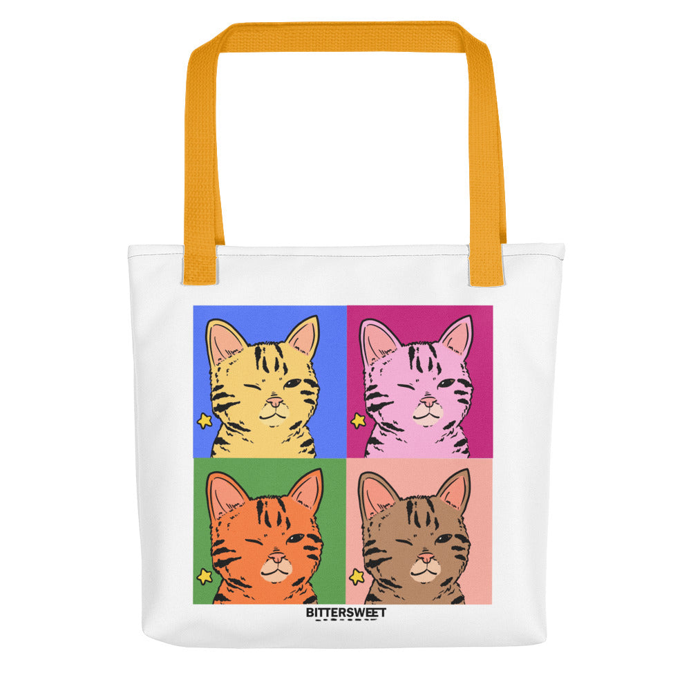 Modern art generation kitty tote bag