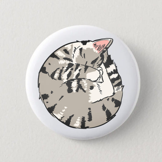 Cat button, brown shorthair cat buttons