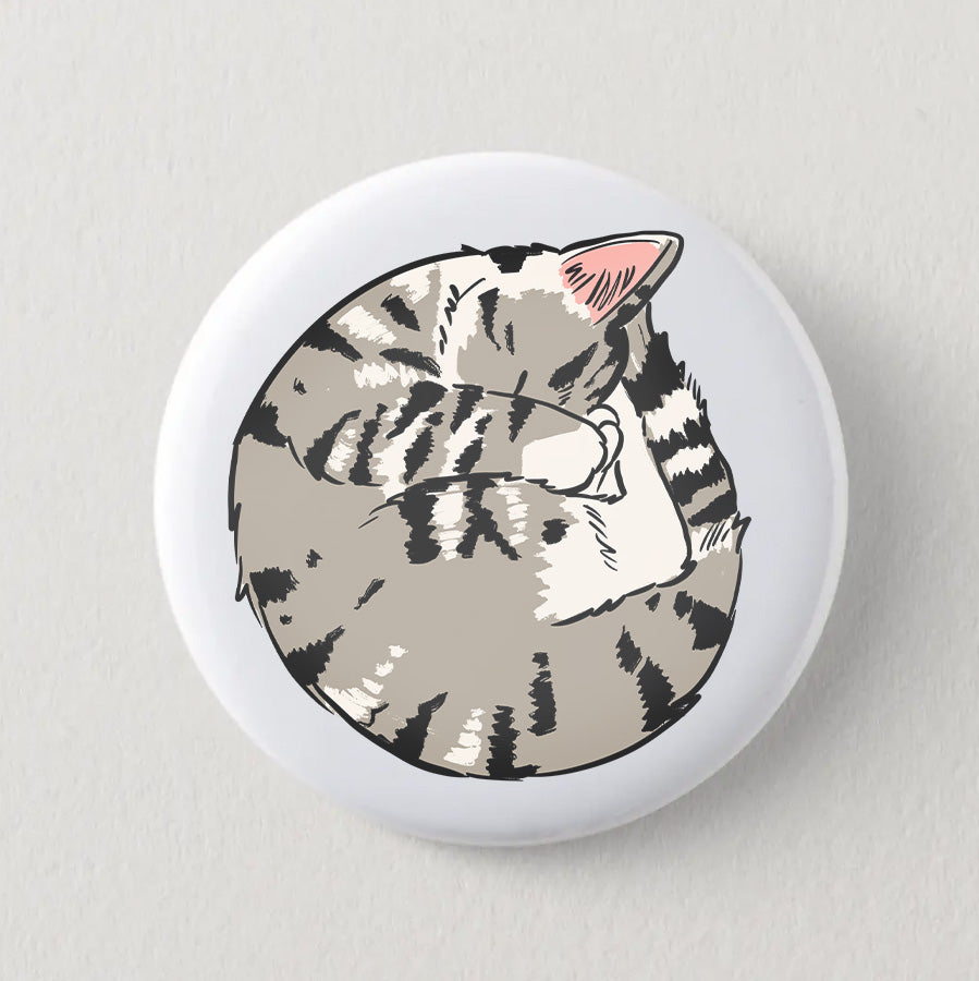 Cat button set, cat illustration button set