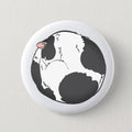 Cat button, Black & white shorthair  cat buttons