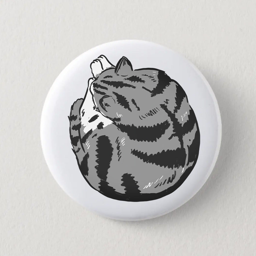 Cat button set, cat illustration button set