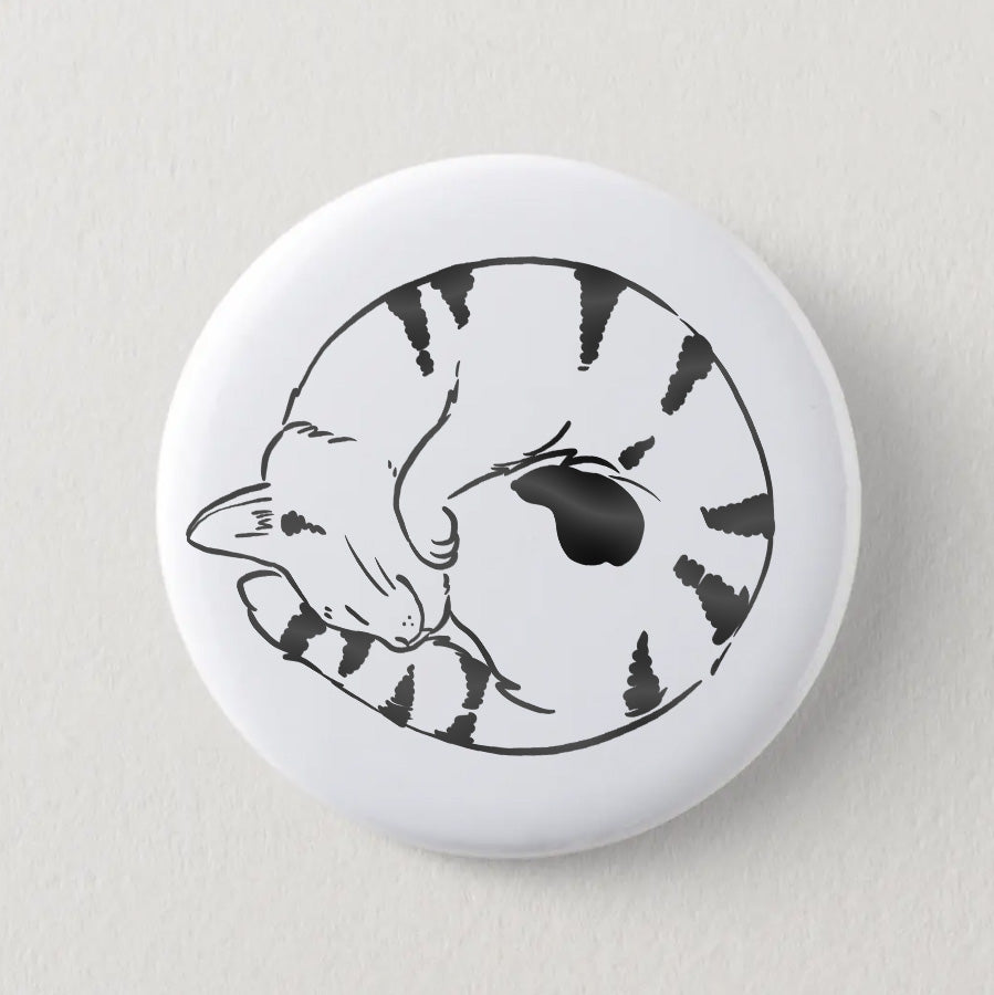 Cat button set, cat illustration button set
