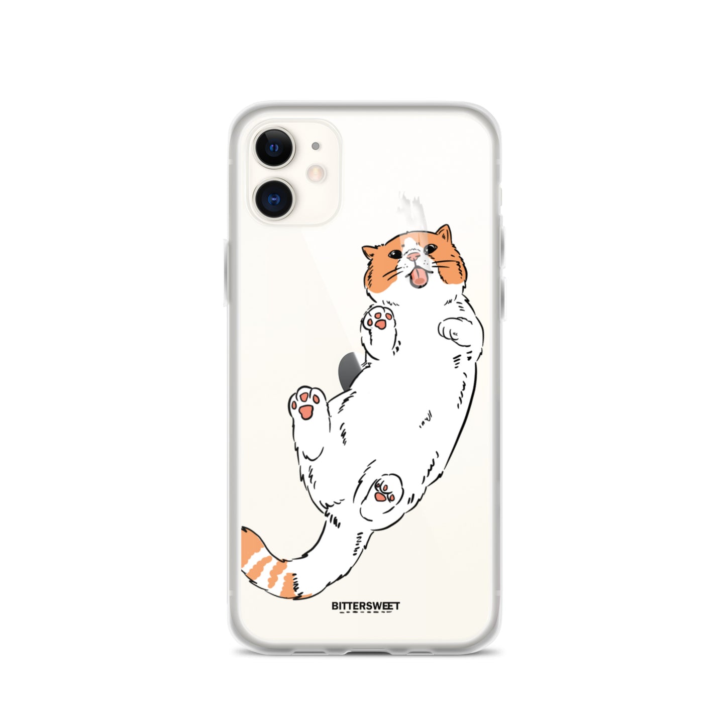 Orange cat iphone case, iphone 7- 14 case