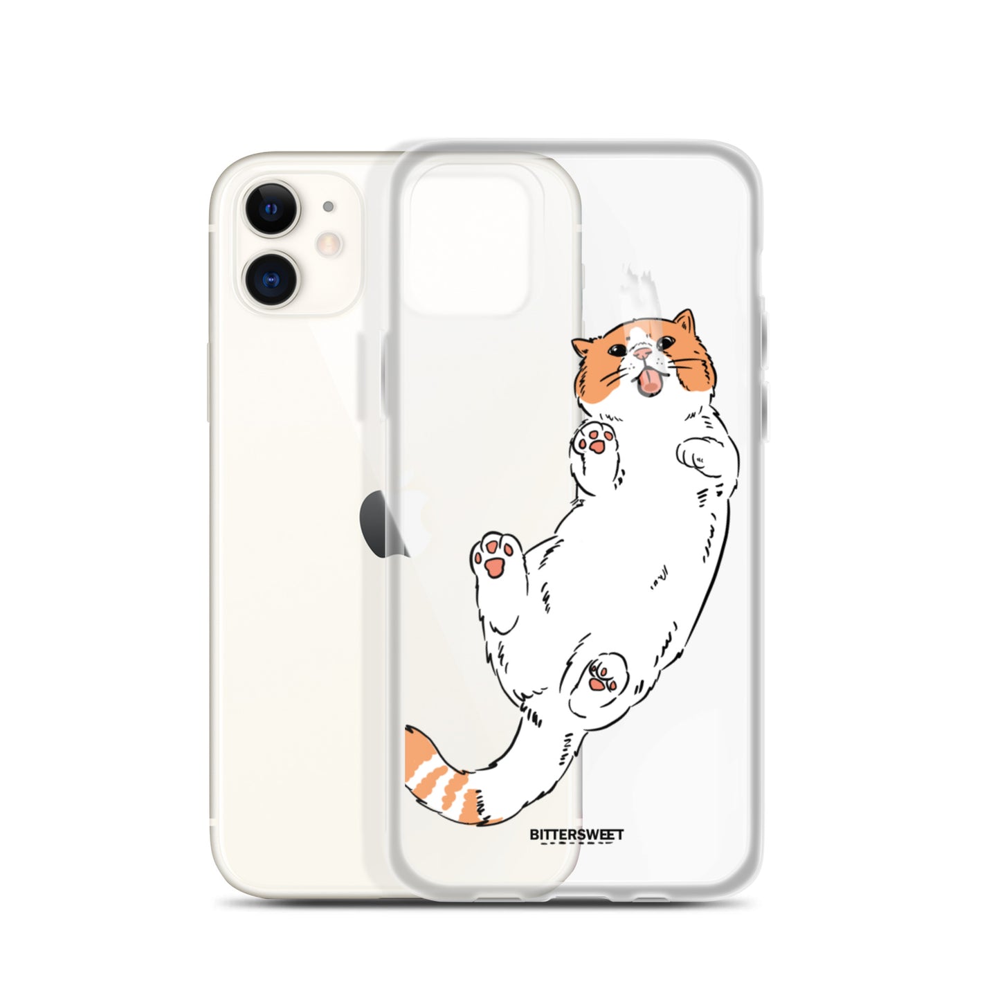 Orange cat iphone case, iphone 7- 14 case