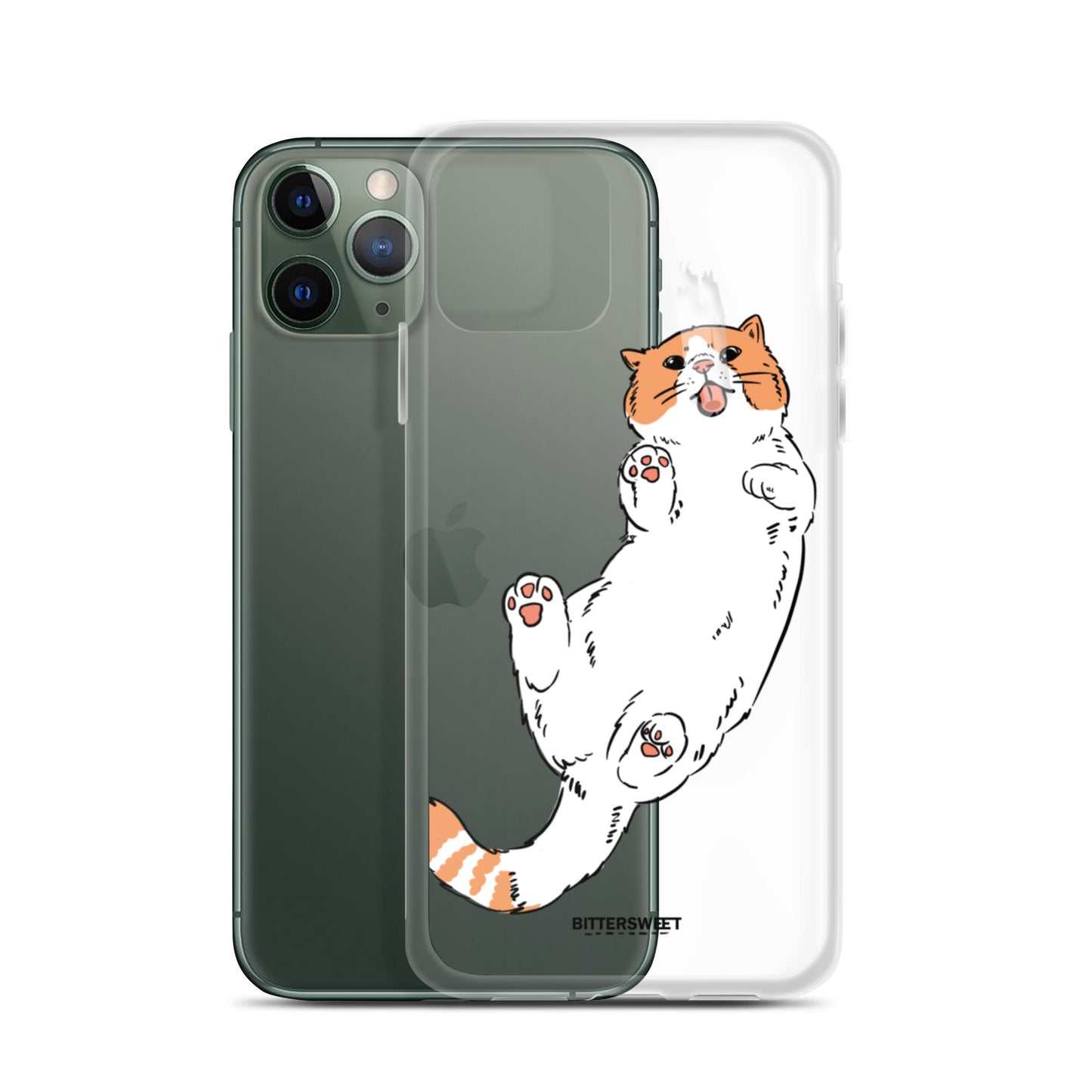 Orange cat iphone case, iphone 7- 14 case