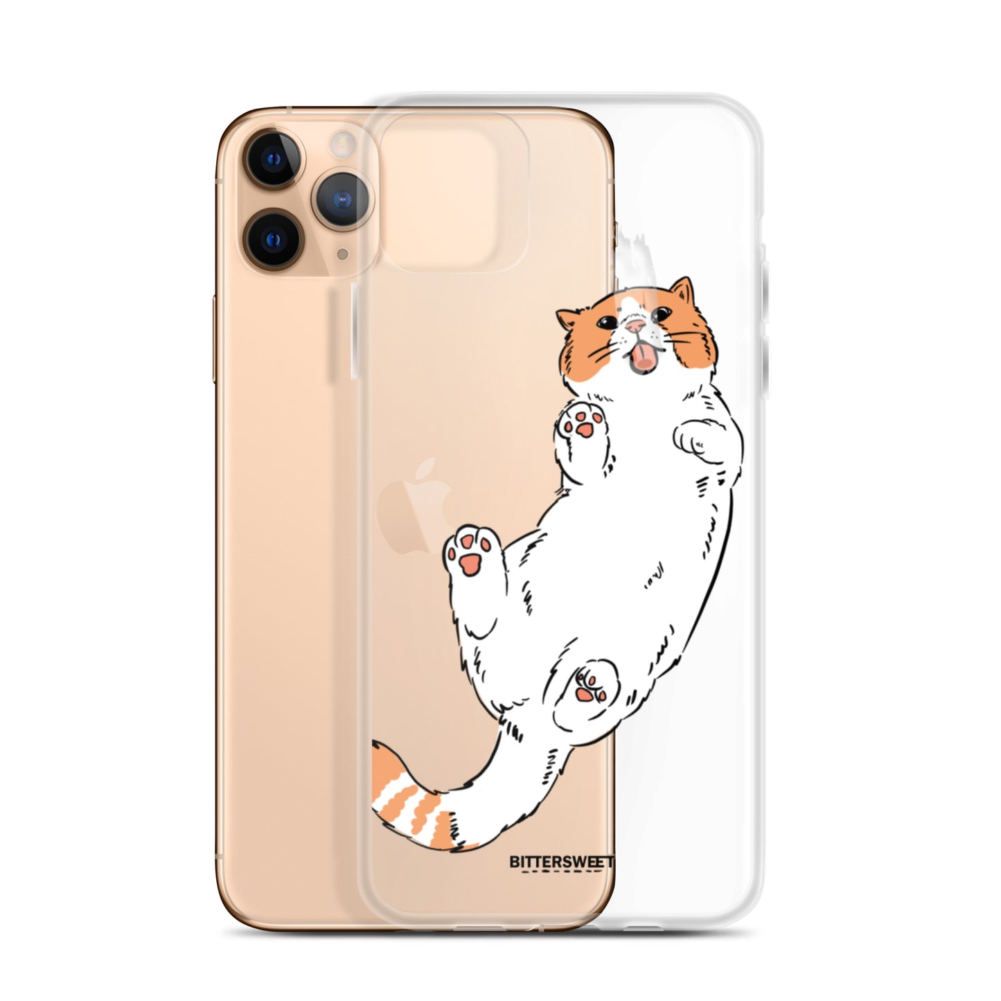 Orange cat iphone case, iphone 7- 14 case