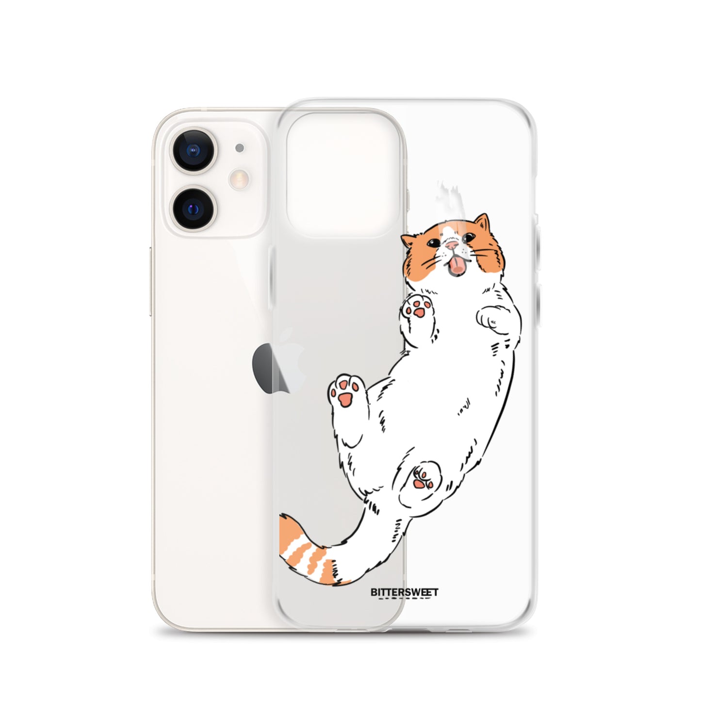 Orange cat iphone case, iphone 7- 14 case