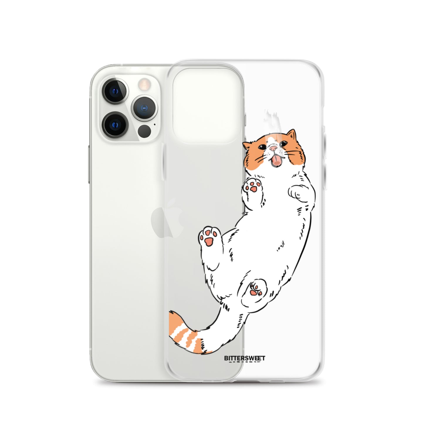 Orange cat iphone case, iphone 7- 14 case