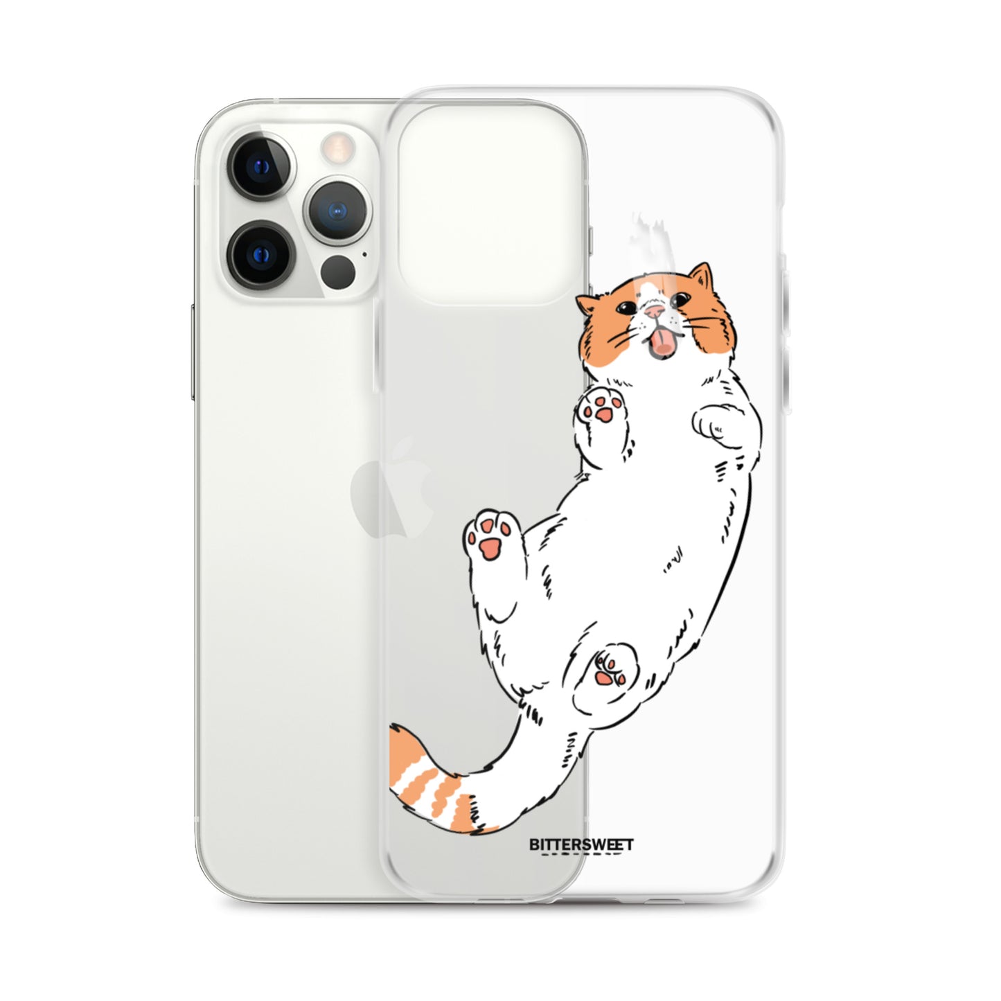 Orange cat iphone case, iphone 7- 14 case