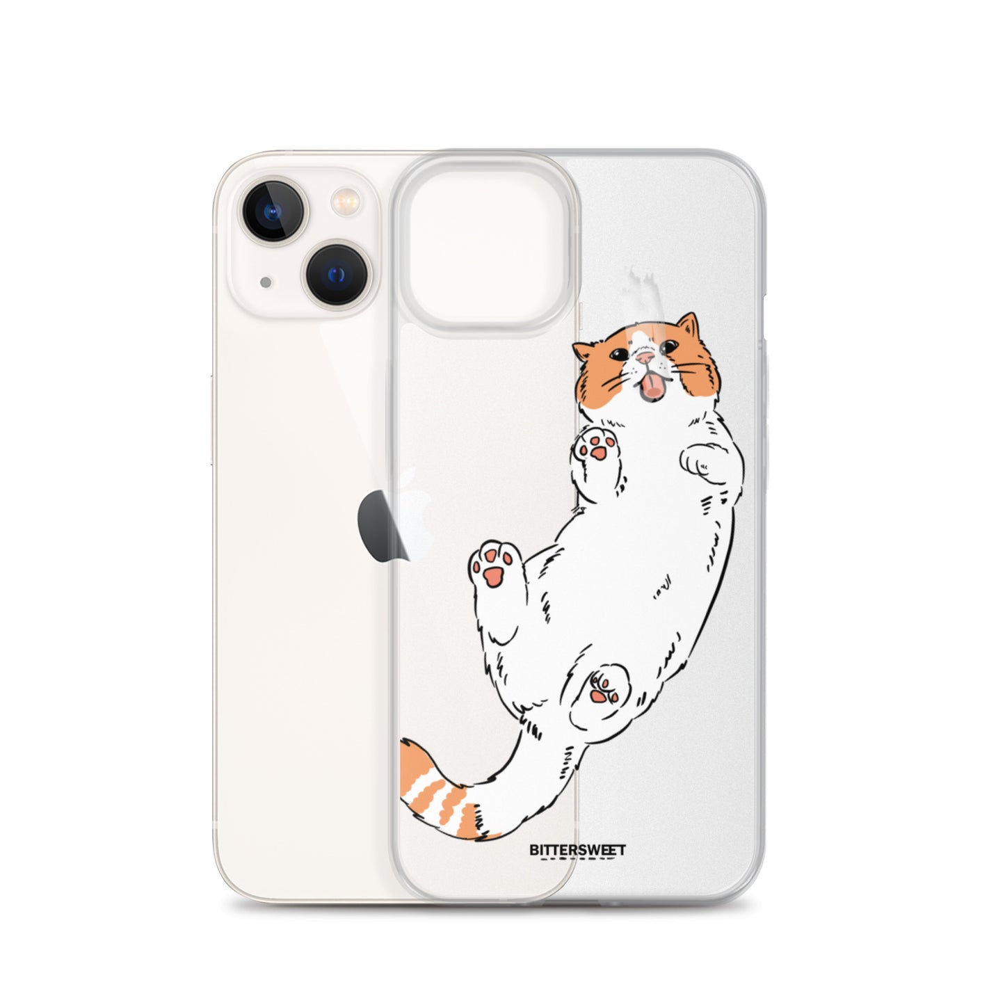 Orange cat iphone case, iphone 7- 14 case