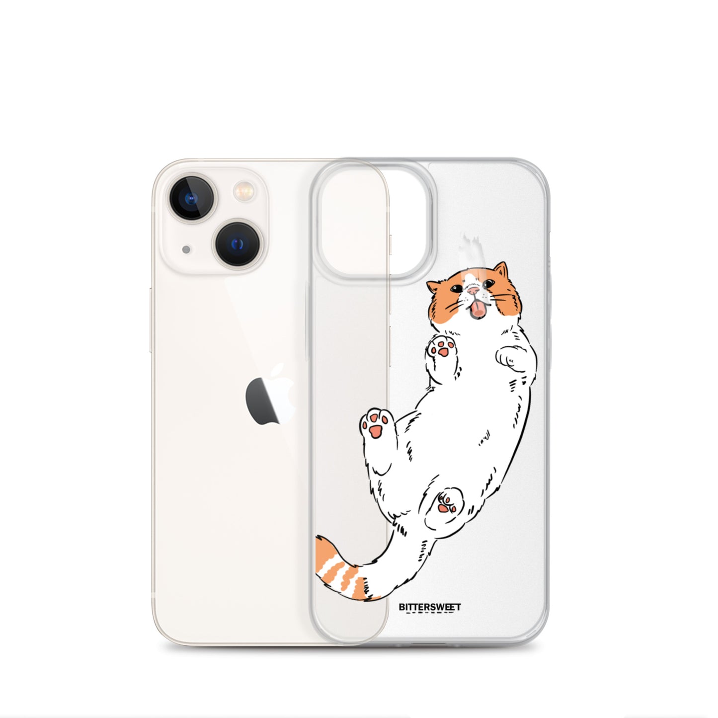 Orange cat iphone case, iphone 7- 14 case