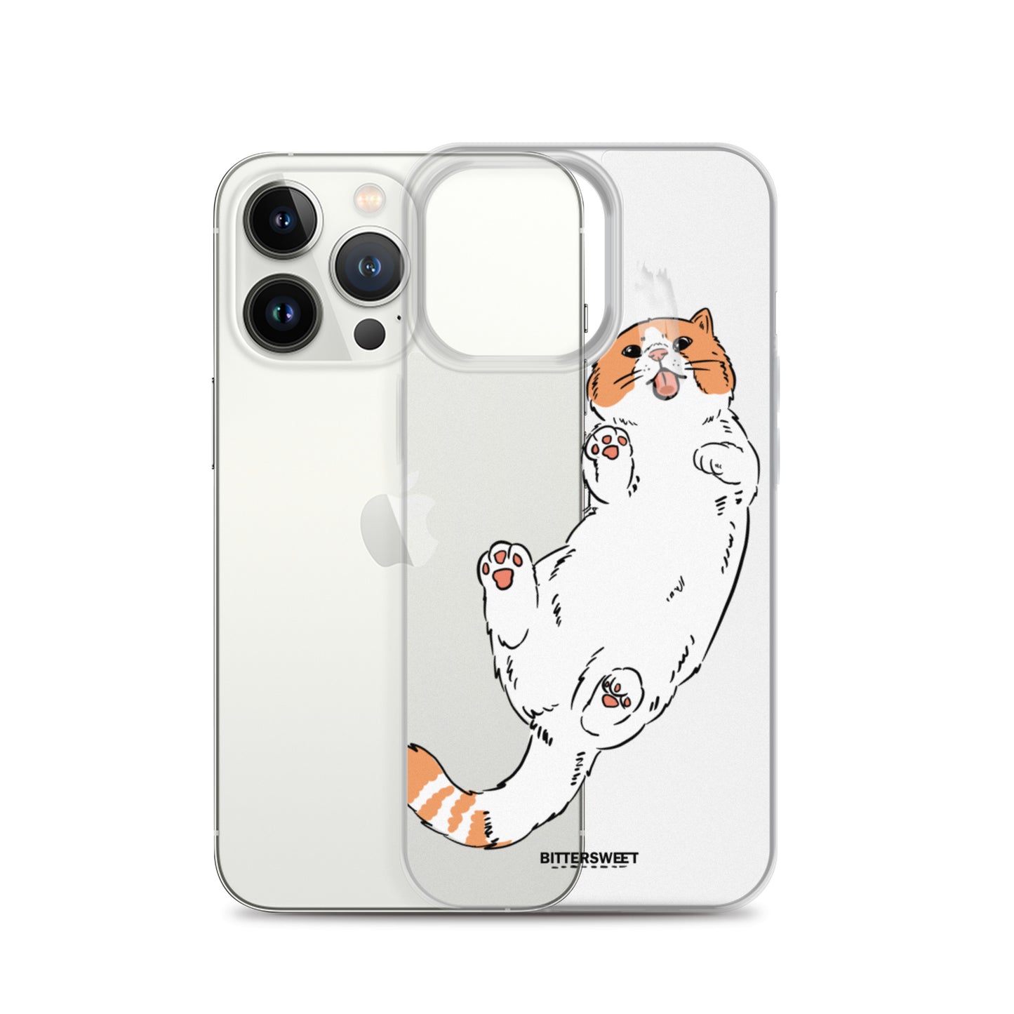 Orange cat iphone case, iphone 7- 14 case