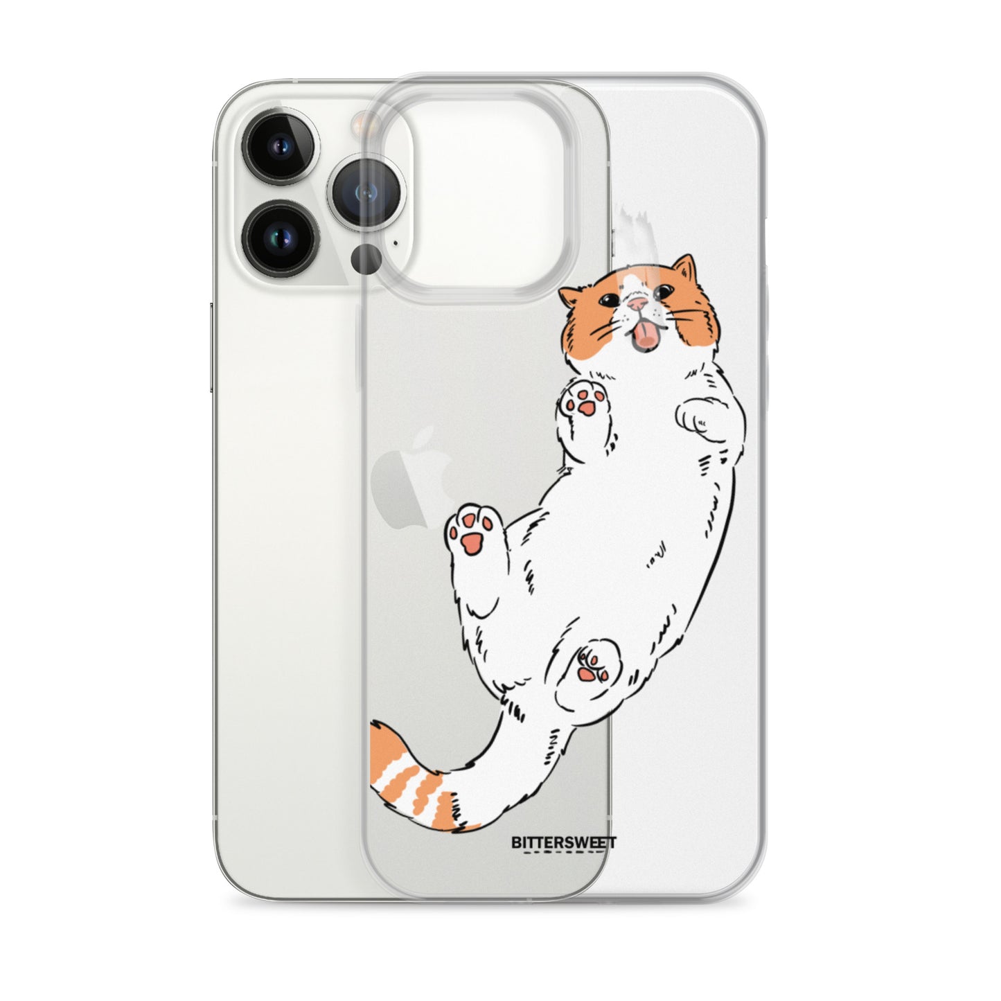 Orange cat iphone case, iphone 7- 14 case