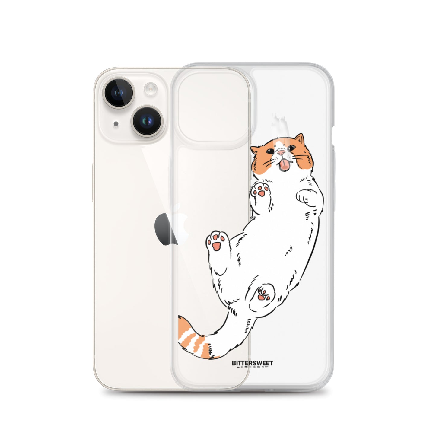 Orange cat iphone case, iphone 7- 14 case