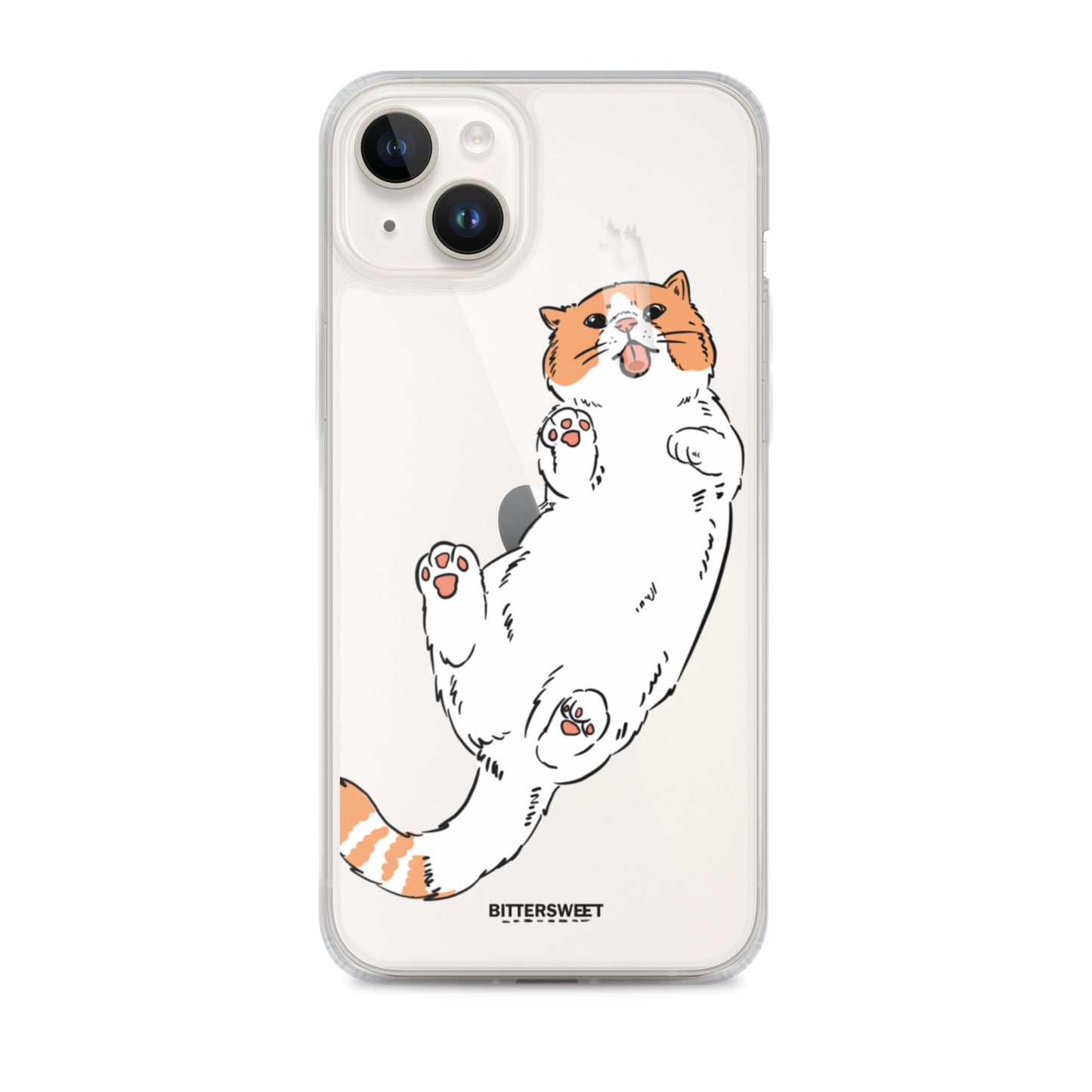 Orange cat iphone case, iphone 7- 14 case