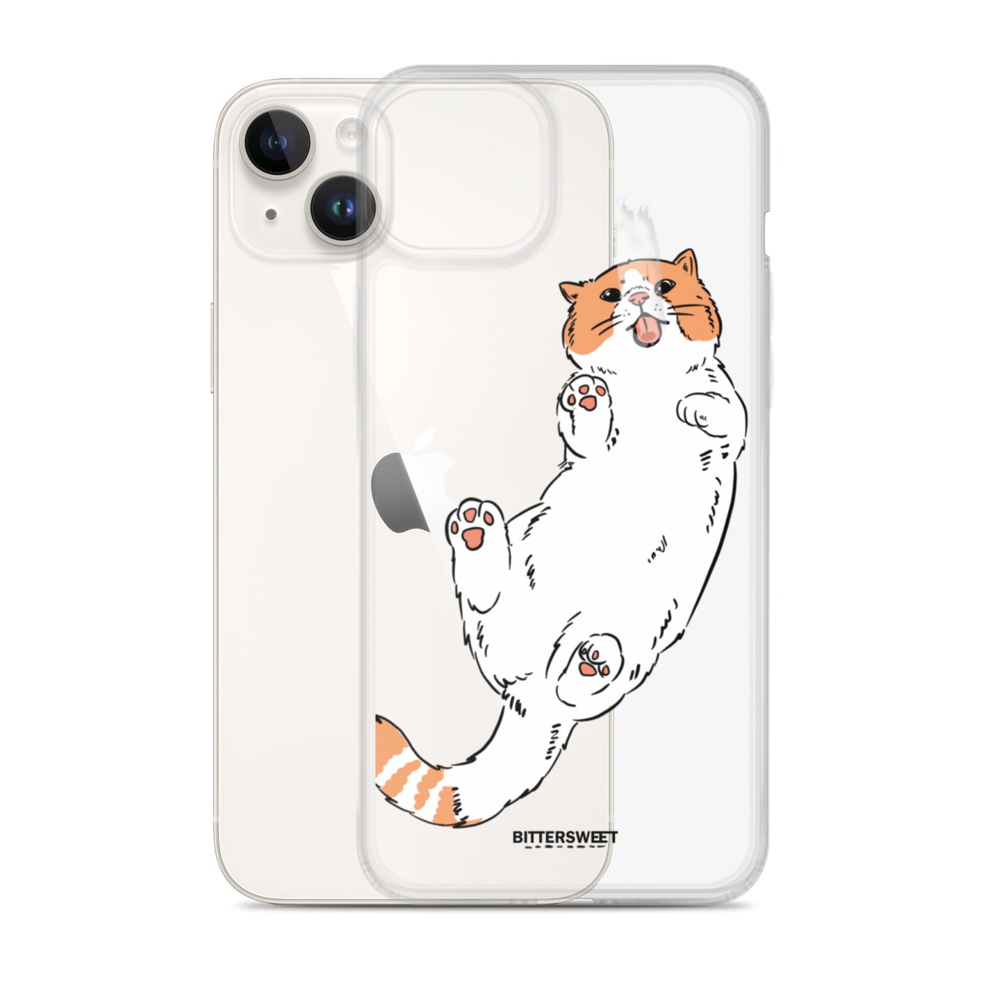 Orange cat iphone case, iphone 7- 14 case