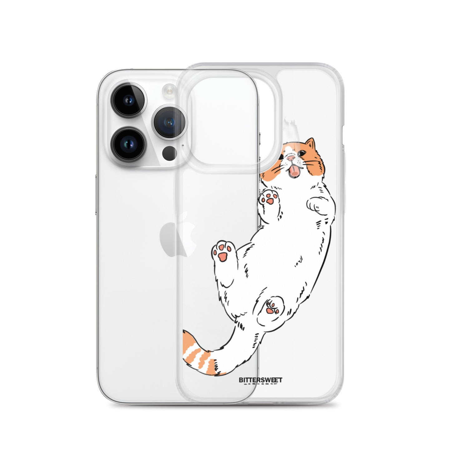 Orange cat iphone case, iphone 7- 14 case