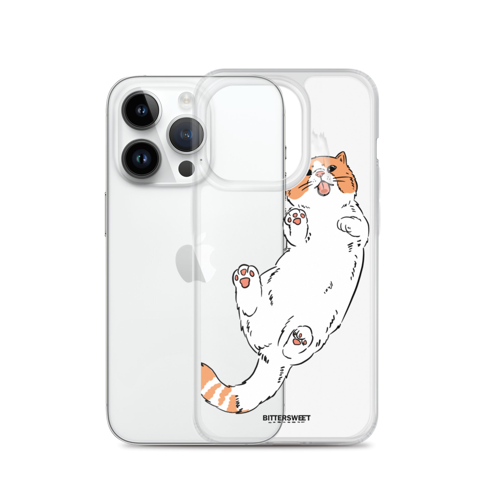Orange cat iphone case, iphone 7- 14 case