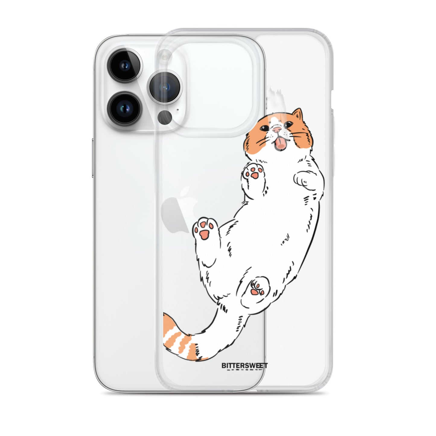 Orange cat iphone case, iphone 7- 14 case