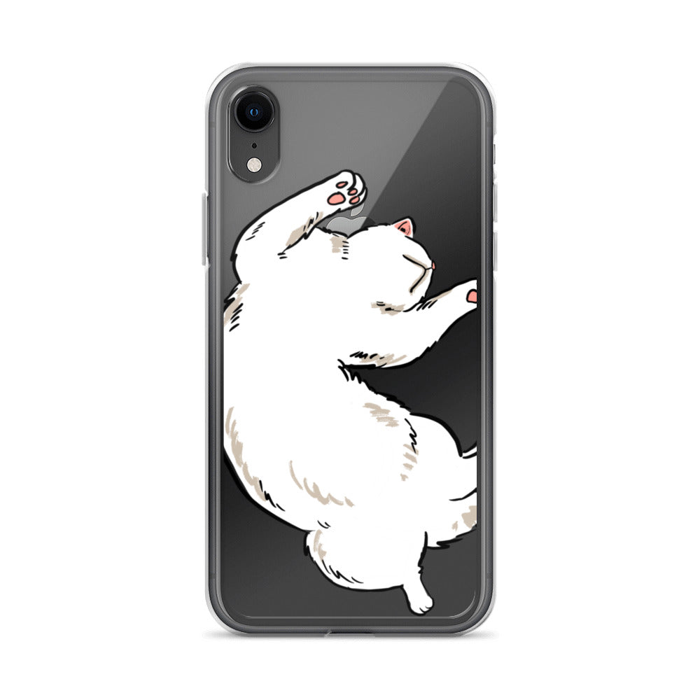 white cat phone case, iphone 7-14max available