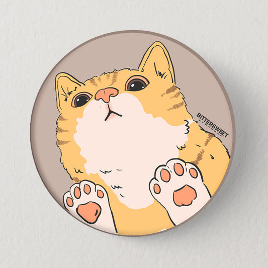 I'm watching you Cat graphic magnet button