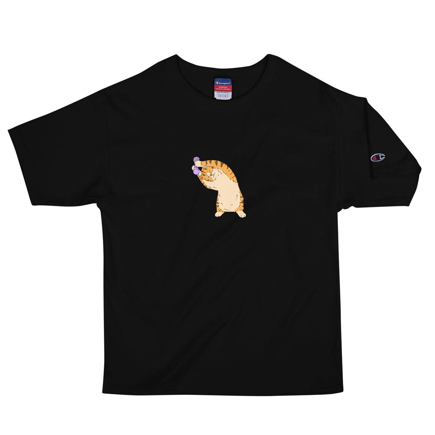 Yoga day Champion T-Shirt, Cat graphic T-shirt, Sport wear