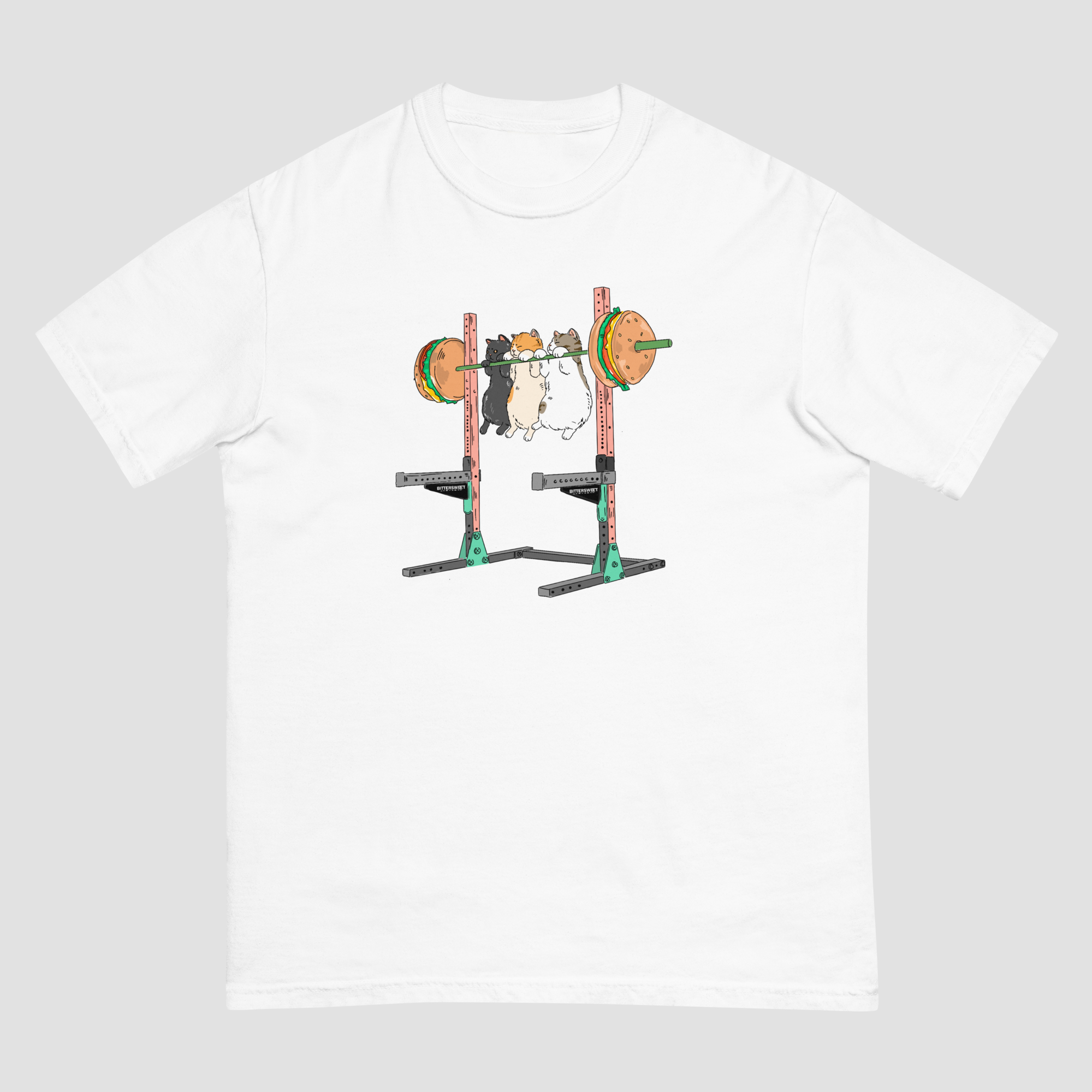Squat stand challenge Heavyweight Cotton Tee, Cat graphic tees