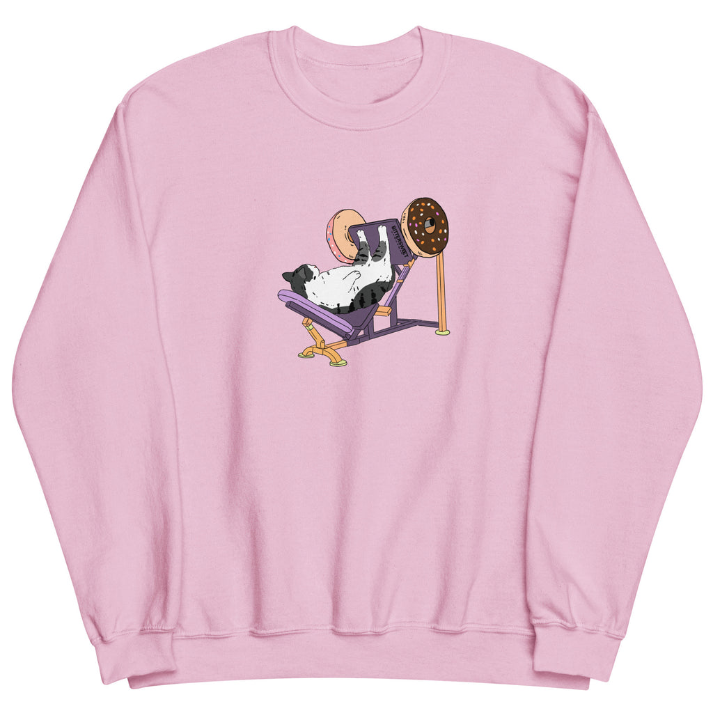 Leg day Ultra soft Heavyweight Fleeced sweater, Cat graphic Fleeced sweater
